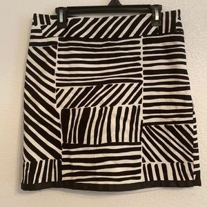 Ann Taylor Zebra Patterned Short Skirt NWOT